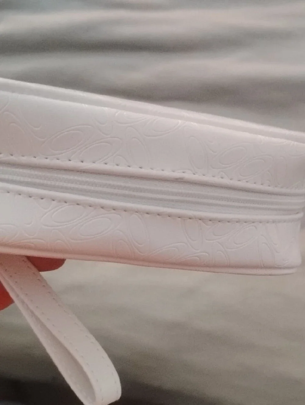 Oakley White Embossed Sunglasses Case with Wrist Strap